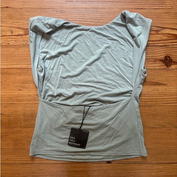 NWT See You Monday light mint green open back tank SIZE XL - Picture 5 of 5